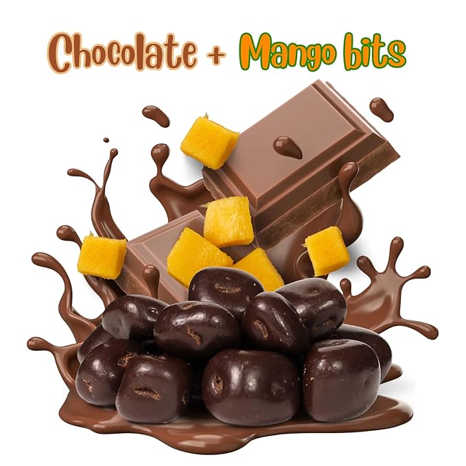 Dark Chocolate Covered Dried Mango by It's Delish 3.75 LBS Jumbo Container | Gourmet Chocolate Covered Mango Bits Fruit Snacks Bulk Chocolate Candy Treats | Vegan Non-Dairy Kosher