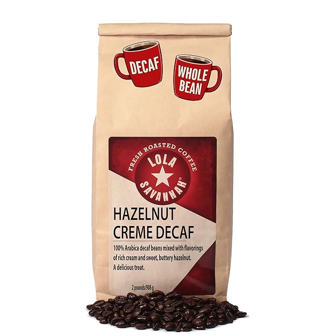 Lola Savannah Hazelnut Crème Whole Bean Decaf Coffee 2lb