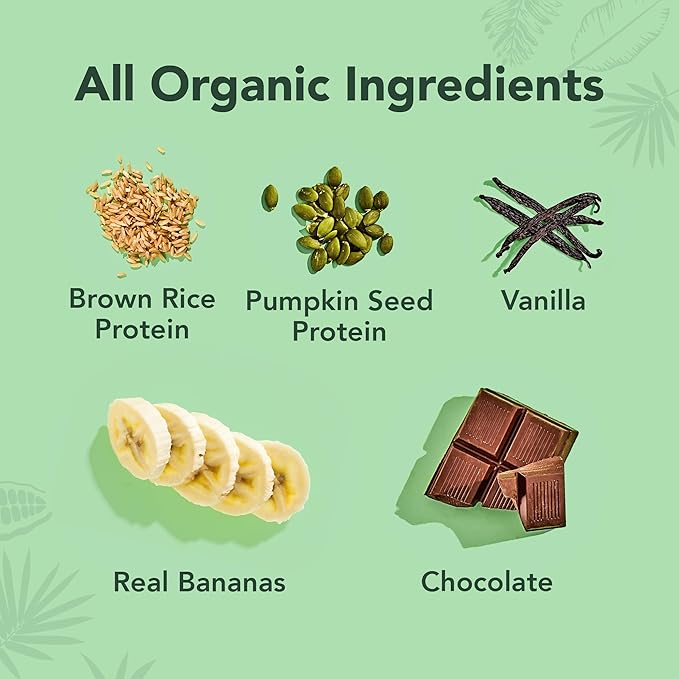ALOHA Organic Plant Based Protein Bars - Banana Bread Chocolate Chip - 12 Count 1.9oz Bars - Vegan Snacks Low Sugar Gluten-Free Low Carb Paleo Non-GMO Stevia-Free No Sugar Alcohols