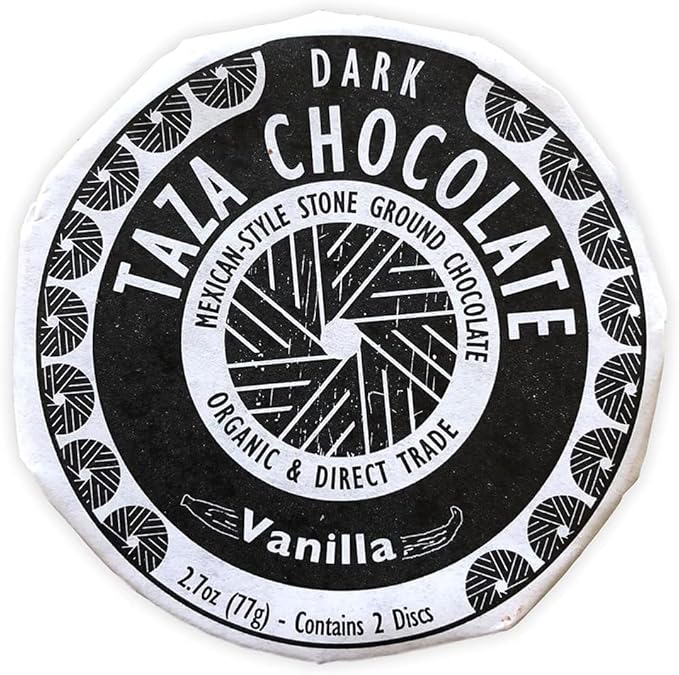 Taza Chocolate Organic Mexicano Disc 50% Dark Chocolate Vanilla 2.7 Ounce (12 Count) Vegan