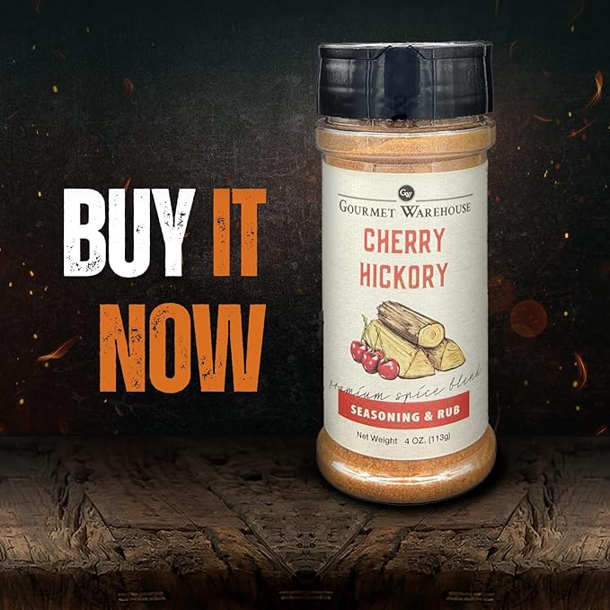 Gourmet Warehouse Cherry Hickory Spice Rub Gluten Free No MSG No HFCS 4 Ounces (Pack of 3)