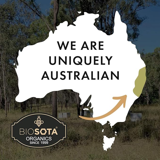 BIOSOTA Organic Manuka Honey MGO 550+ - Medical Grade Manuka Honey from Australia NPA/ULF 15+ 100% Raw Unheated Pure Honey 8.8oz (550+) (MGO 550+)