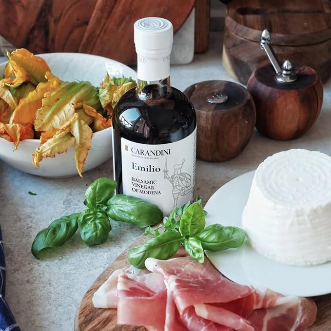 Carandini Emilio Silver Balsamic Vinegar of Modena PGI Premium Italian Vinegars | Made in Italy - 8.45 fl oz (2 Bottles)