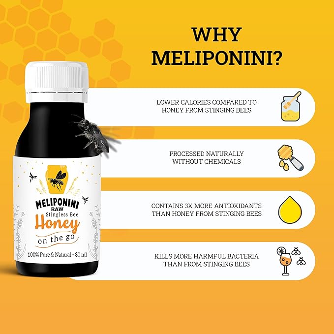 Meliponini Honey 80ML &amp TraBoost Stingless Bee Honey Gold 250 ML
