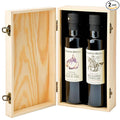 Blazing Bella Olive Oil and Balsamic Vinegar Gift Set – Traditional Aged Balsamic Vinegar &amp Garlic Infused Extra Virgin Olive Oil (2 x 250ml) – Gourmet Gift Set in Signature Wooden Box