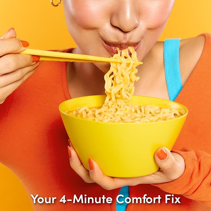 Cheesy Ramen - Cheddar Soup Ramen | Mild Kick Creamy &amp Savory Korean Noodles | 3.92 oz (Pack of 8)