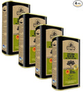Ellora Farms Single Estate PDO Greek Extra Virgin Olive Oil Cold Pressed &amp Traceable Olive Oil Kosher 1 Lt Tin (33.8 oz.) Pack of 4