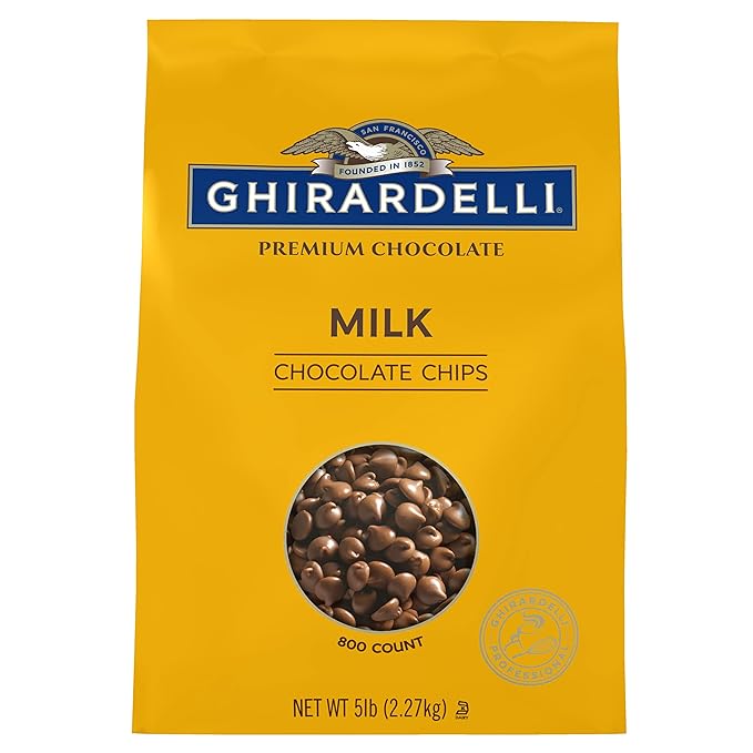 Ghirardelli Chocolate Company Milk Chocolate Chips 800 per lb 5lb. Bag (Pack of 1)