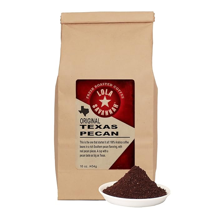 Lola Savannah Texas Pecan Ground Caffeinated Coffee 1lb