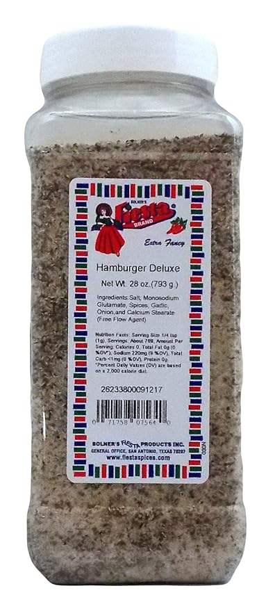 Bolner's Fiesta Extra Fancy Hamburger Deluxe Seasoning Mix 28 Oz.