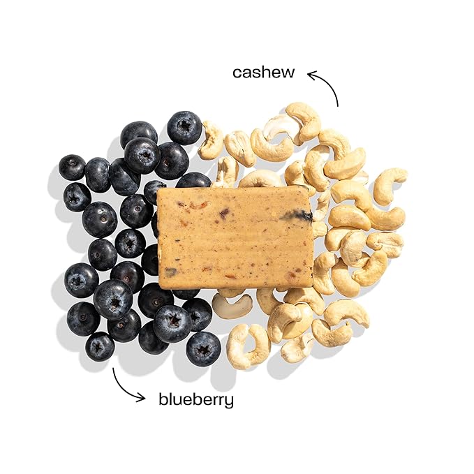 smul Plant Based Protein Bar – Blueberry Cashew – 12g Protein Only 4g Sugar Gluten Free Non-GMO Vegan Dairy Free – High Fiber Snack to Satisfy and Sustain – 12 Pack