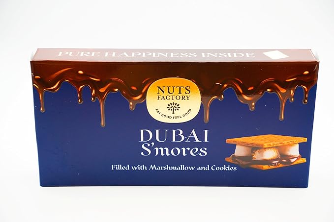 Nuts Factory – Dubai Chocolate Bars – S'mores Flavor – Pack of 2