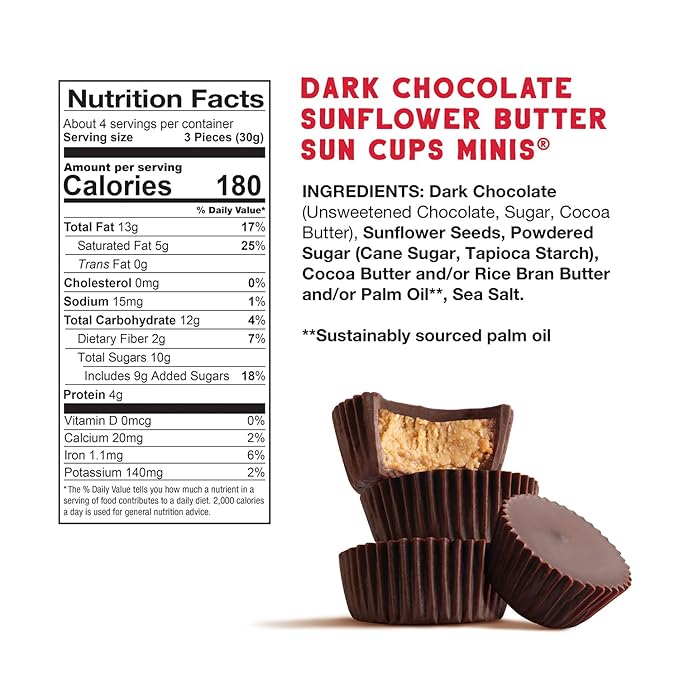Free2b Variety Pack Safe for School and Allergy Friendly Gluten-Free Dairy-Free Nut-Free and Soy-Free Dark Chocolate Sweet and Creamy Sea Salt Caramel Mint (48 Mini Cups Variety)