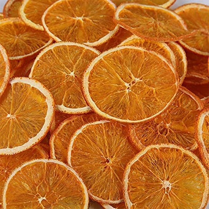 Dried Orange Slices Low temperature drying Handmade Fruit Tea Edible Edible Dried Orange Slices For Cake Decoration Potpourri Candle Crafts Table Scatters (500g/17.63oz) (Orange)