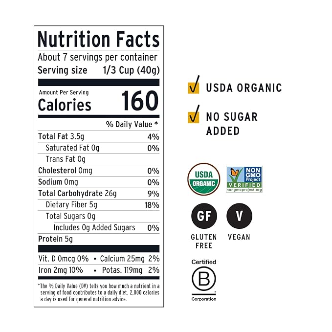 Purely Elizabeth Superfood Oatmeal Original Vegan Friendly USDA Certified Organic Gluten Free &amp Non-GMO 10 Ounce (Pack of 6)