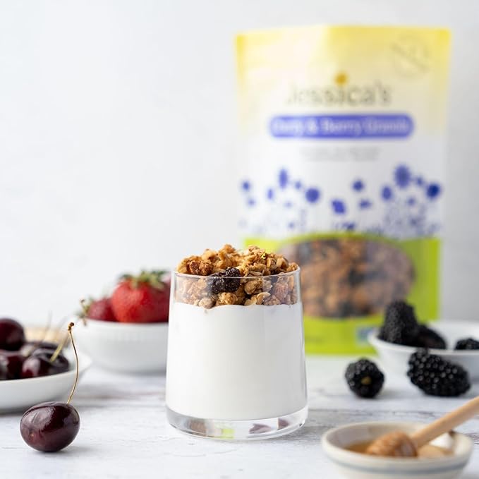 Jessica’s Cherry &amp Berry Granola - Handmade Non-GMO Gluten-Free Whole Grain 11oz (3 Pack)