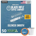 Black Rifle Coffee Company Silencer Smooth 50 Count Light Roast K Cups - Single Serve K Cups Coffee Pods - Kcup Pods Compatible with Keurig 1.0 &amp 2.0 - Made from Arabica Beans