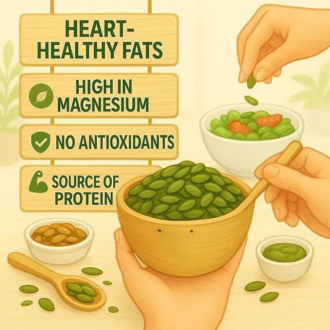 Organic Pumpkin Seeds 250 g | Lab Tested for 250+ Pesticides | Certified Organic (NPOP) &amp Traceable with Transaction Certificate | Rich in Protein Fibre &amp Essential Nutrients