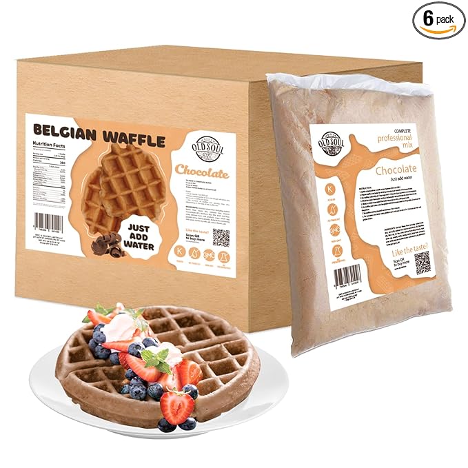ALDKitchen Belgian Waffle Mix | Soy free | Nut free | Dough Mix for Egg Waffles (Chocolate 30 Pound (Pack of 1))