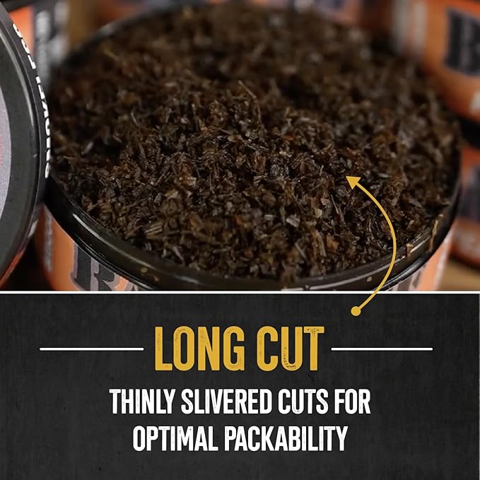 1 Can BaccOff Classic Original Long Cut Bold Natural and Smokey Flavor Realistic Moist Alternative