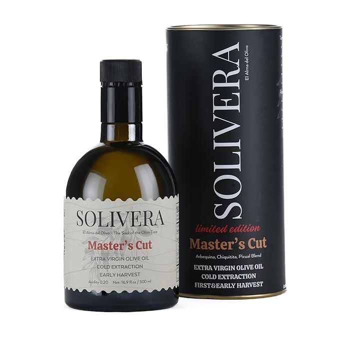 Solivera Master’s Cut Extra Virgin Olive Oil High in Polyphenols Drinking Bread Dipping &amp Finishing Smooth &amp Complex Flavor 350 mg/kg EVOO