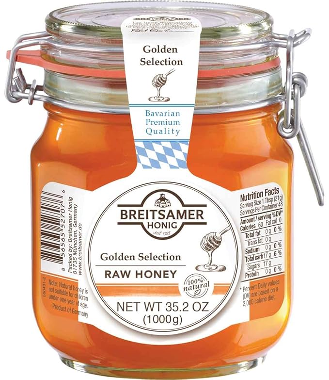 Breitsamer Golden Selection Honey Flip-Top Jar 35.2 Ounce