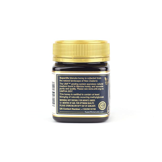 SuperLife Manuka Honey MGO 83+ (UMF 5+) | 100% Raw Pure &amp Unpasteurized Monofloral Honey from New Zealand (250g)