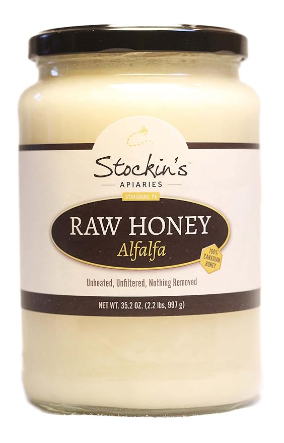 Stockin's Apiaries Raw Alfalfa Honey Unheated Unfiltered &amp Nutritious 35.2 Oz.