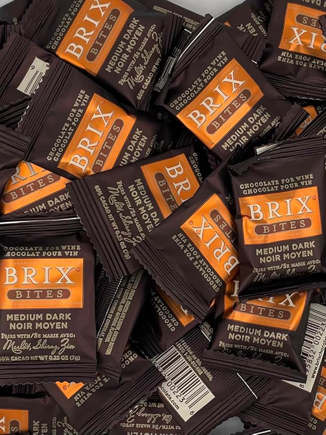 Brix Chocolate For Wine Brix Bites Assorted Bites Premium Wine Pairing Collection 3 Pack 24 Pieces