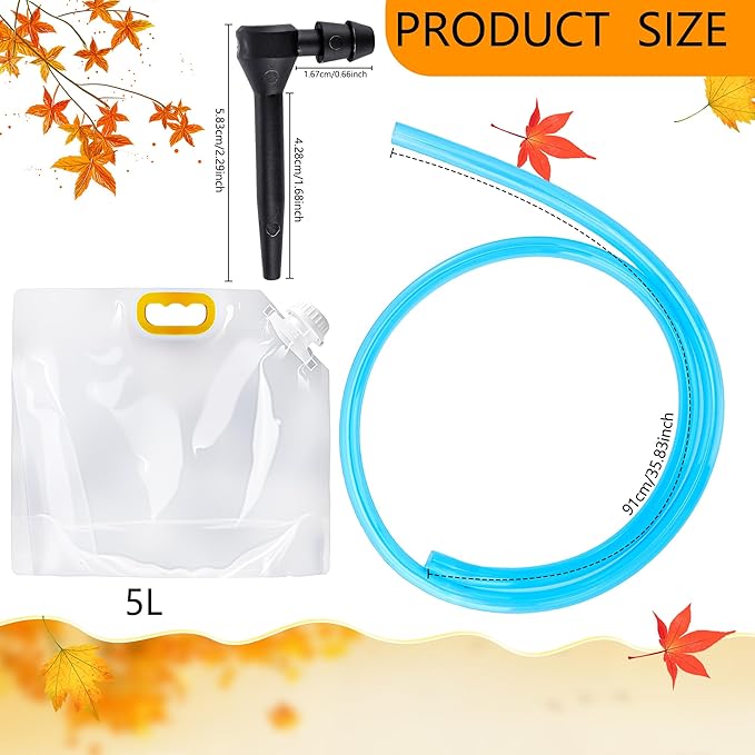 72 Pcs Maple Syrup Tapping Kit Include 24 Maple Syrup Taps 5L Syrup PC Bags 3 ft Blue Tubing for Beginners Maple Birch Collection Supplies