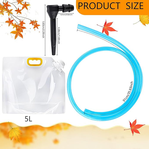 72 Pcs Maple Syrup Tapping Kit Include 24 Maple Syrup Taps 5L Syrup PC Bags 3 ft Blue Tubing for Beginners Maple Birch Collection Supplies