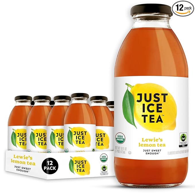 Just Ice Tea Organic Iced Tea 16 Fl Oz Glass Bottles