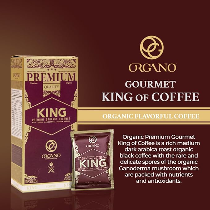 2 Boxes ORGANO King of Coffee 100% Certified Ganoderma Lucidum (50 Sachets)