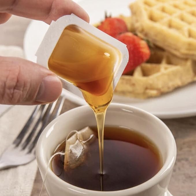 Honey Portion Cups – 0.5 oz Individual Packs – Bulk 40 Count – Pure Natural Honey for Tea Coffee Snacks Breakfast Food Service &amp Travel