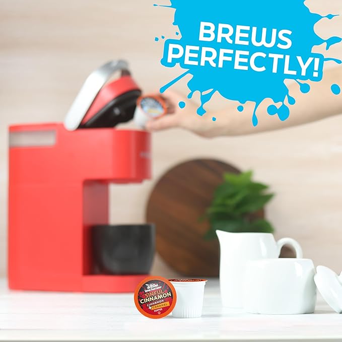 Java Factory Coffee Pods Cinnamon Flavored Coffee Compatible with K Cup Brewers Including 2.0 Sinful Cinnamon 40 Count