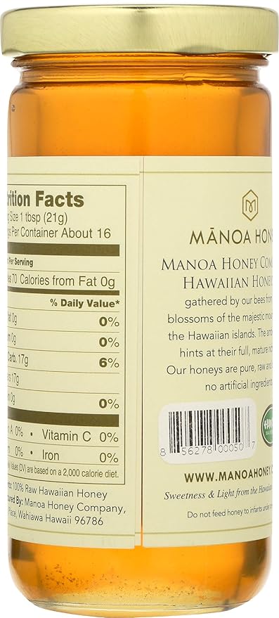 Manoa Honey Company Honey Ohia Lehua 12 Ounce