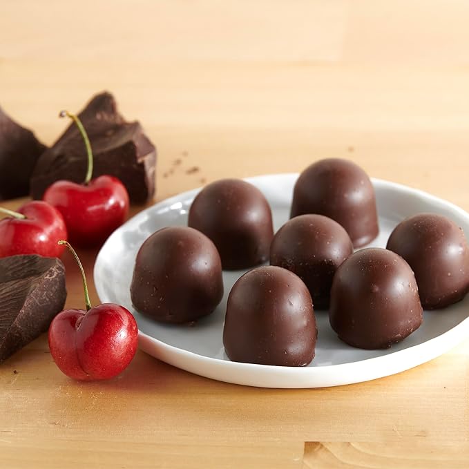 Queen Anne Dark Chocolate Covered Cordial Cherries | 6.6 oz (Pack of 4) | 10 Piece Gift Boxes | Whole Maraschino Cherry Creamy Filled Liquid Center | Holiday Party Chocolate Candy