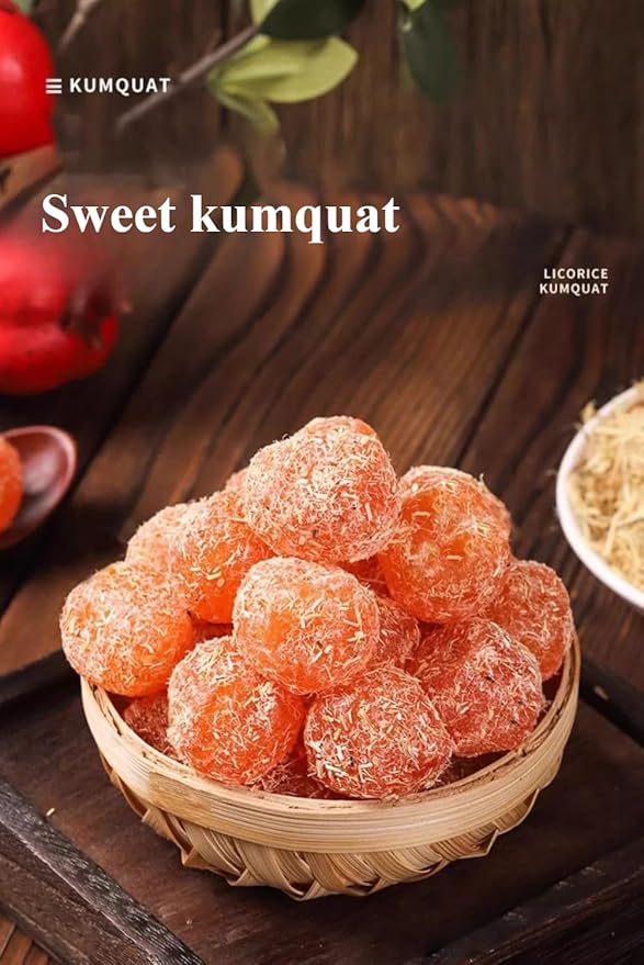 Rock Sugar Kumquats【17.74OZ/Can】Natural Fresh Fruit SnacksHealthy Preserved Fruit SnacksDim SumDelicious Classic Chinese Snack GiftsDried Mixed Fruits (2cans2 flavors mixed)