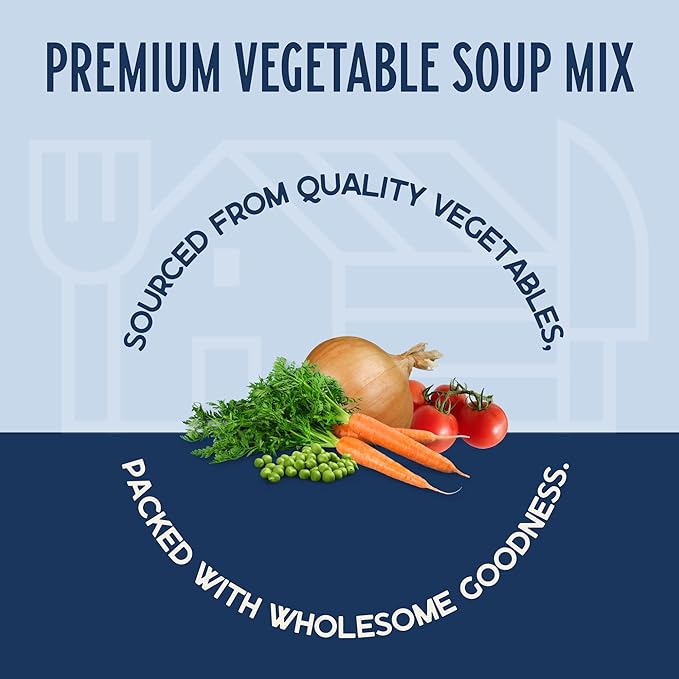Harmony House Premium Vegetable Soup Mix - Dehydrated Vegetables for Cooking Camping Emergency Supply and More (9 oz Quart Size Jar)