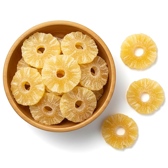 NY Spice Shop All Natural Pineapple Rings - 1 Pound Tropical Pineapples Dried Fruit Snacking - Dried Fruit Pineapple Slice for Baking Topping &amp Smoothies - Pineapples Tidbit for Dessert Party Sna