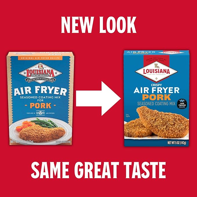 Louisiana Fish Fry Products Air Fry Pork Coating Mix 5 Oz Pack of 6