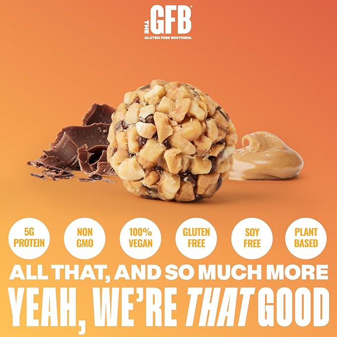 The GFB Variety Pack Protein Bites - Gluten Free Plant Based Non GMO Sustainably Made – Ridiculously Tasty Healthy Vegan Protein Energy Balls 4 oz (4 Count)