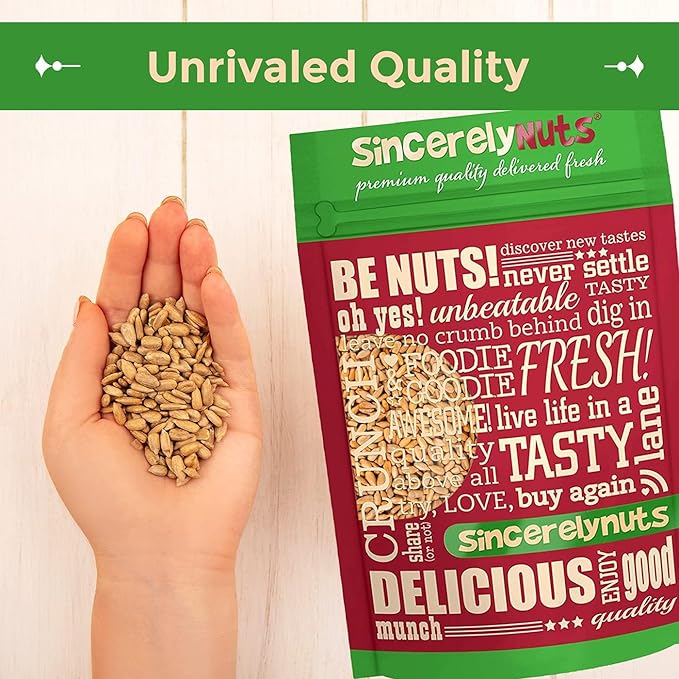 Sincerely Nuts Sunflower Seeds Unsalted (No Shell) (No Shell) (5 LB)- Nutritious and Satisfying Snack-Crunchy and Delicious-Perfect Addition to Any Meal - Gluten-Free Food Vegan and Kosher Certified