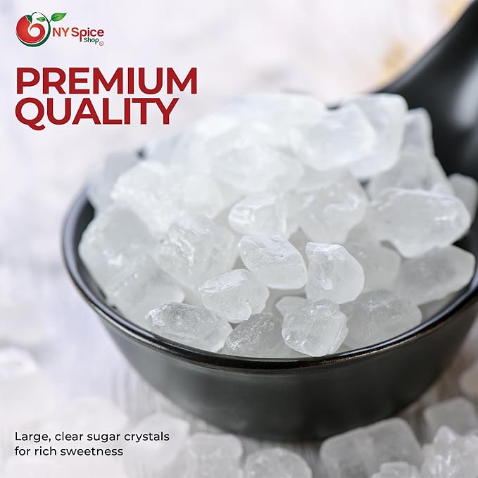 NY SPICE SHOP Rock Sugar – 5 Pound Bag Rock Candy Crystals – Sugar Rocks Whole Crystals – Rock Candy – Rock Sugar for Tea Cakes