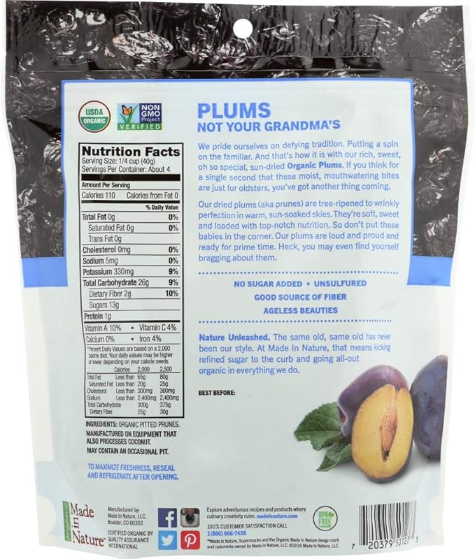 Made In Nature Organic Prunes ( 24x6 OZ)