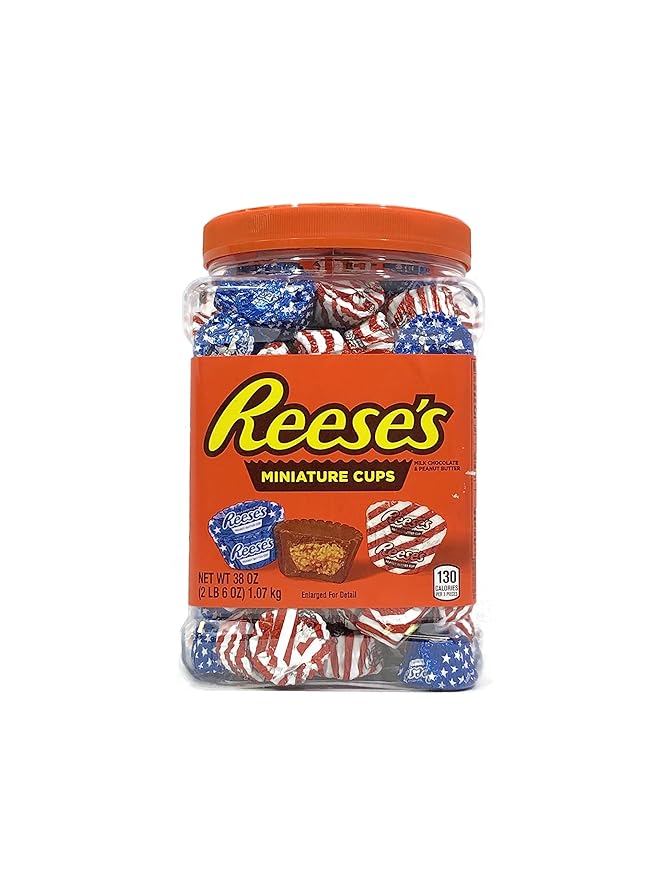 Reeses Miniatures Milk Chocolate Peanut Butter Red 2 Pound (Pack of 1)
