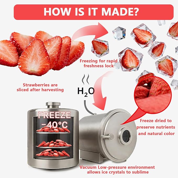 QZLGD Freeze Dried Strawberries Sliced 10.93oz/310g frozen strawberries fruit snacks for Kids or Adults For Garnishing Cocktails Cake Decoration Baking Fruit Sorbet