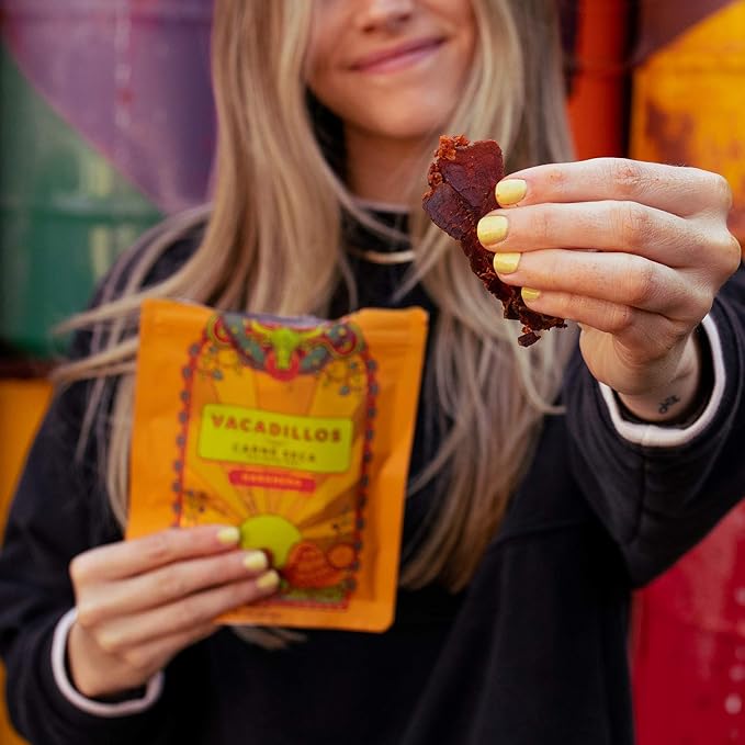 Vacadillos Beef Jerky Snack Packs Carne Seca Habanero 3-Pack