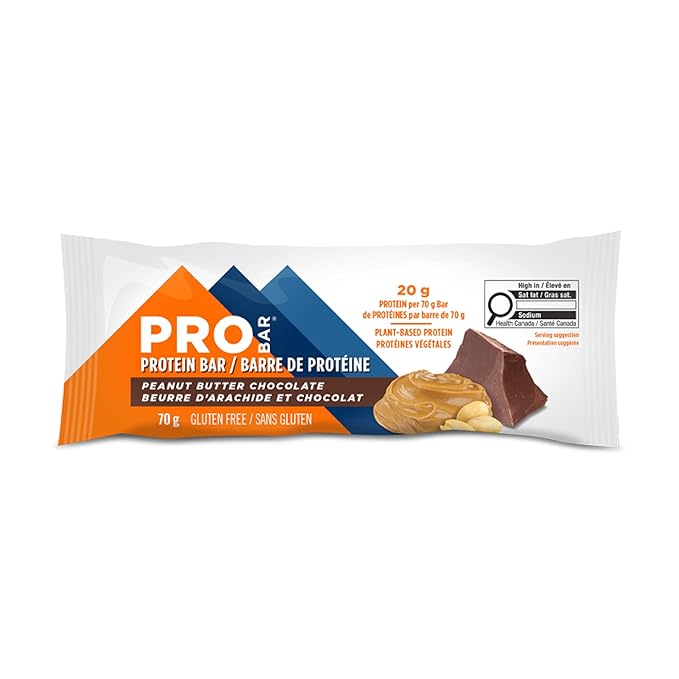 PROBAR - PROTEIN Bar Peanut Butter Chocolate Non-GMO Gluten-Free Healthy Plant-Based Whole-Food Ingredients Natural Energy (12 Count)