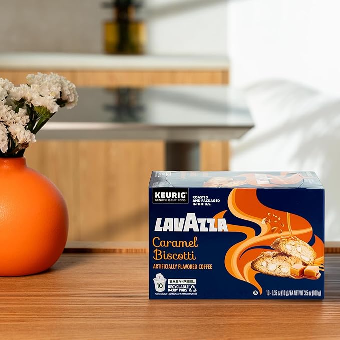 Lavazza Keurig® K-Cup® Flavor Variety Pack Light-Medium Roast (30 Pods: 10 Tiramisu 10 Vanilla Affogato 10 Caramel Biscotti)